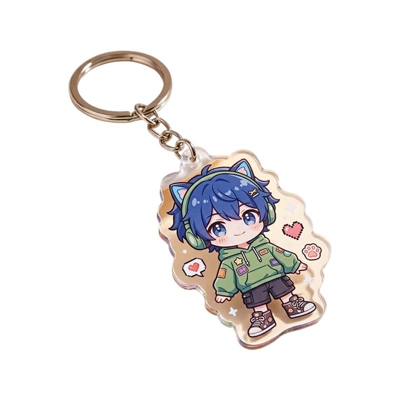 Anime Cartoon UV-Druck Acryl Schlüsselanhänger Charm