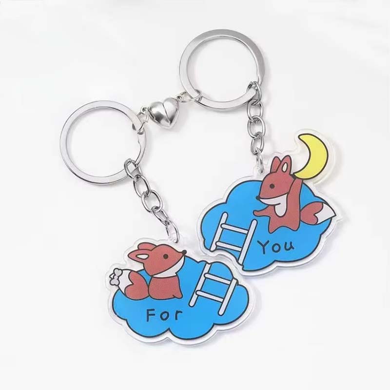 Anime-Paar Epoxid-Acryl-Schlüsselanhängermagnet