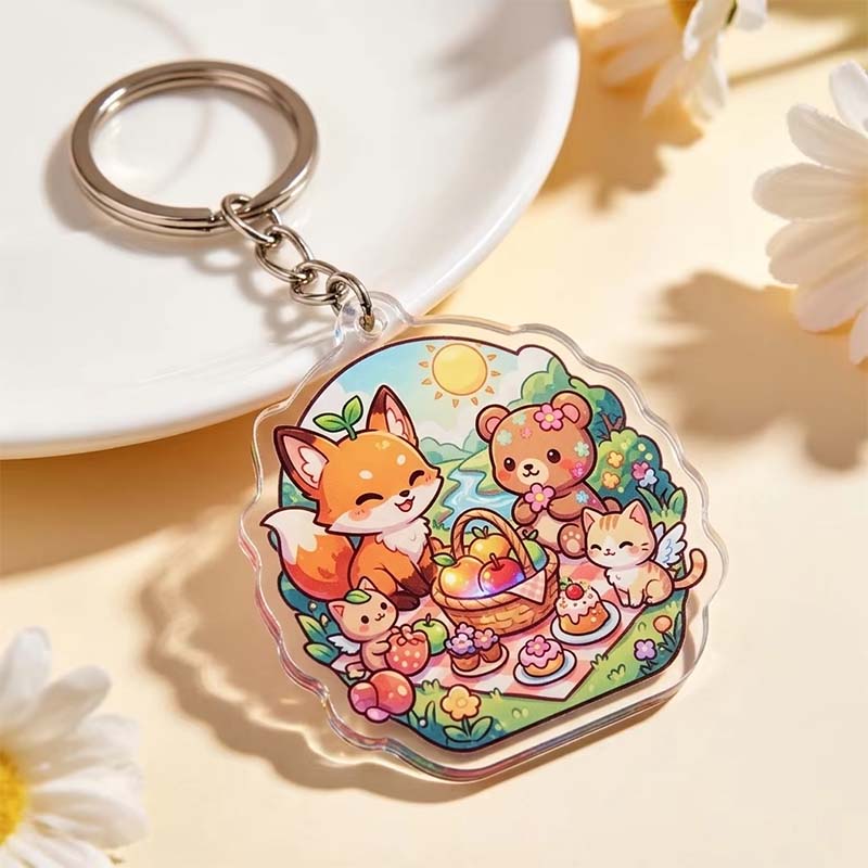 Epoxid-Anime-Shaker Acryl-Schlüsselanhänger-Charm
