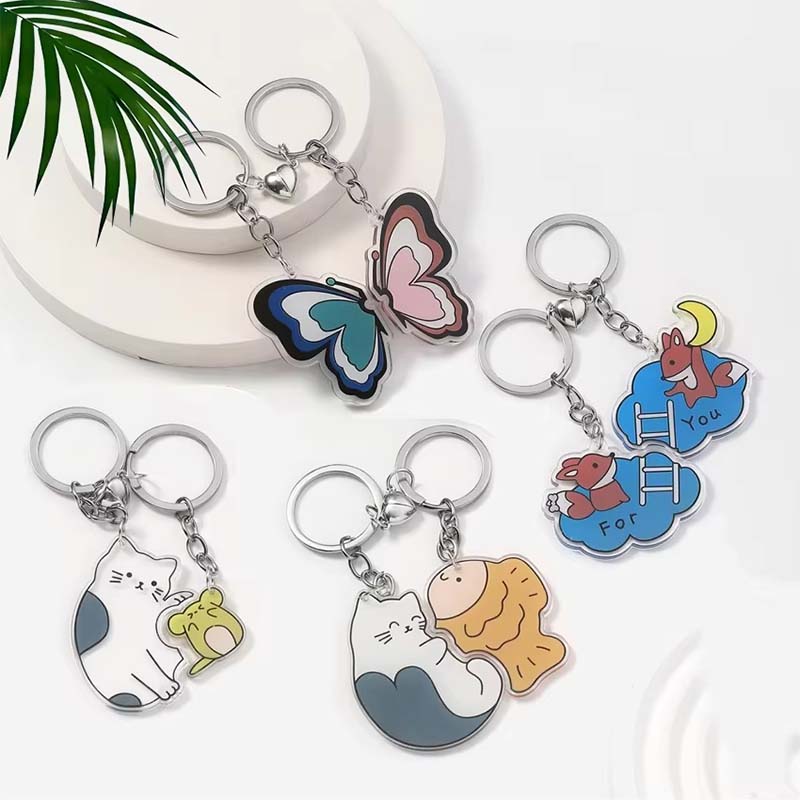 Anime-Paar Epoxid-Acryl-Schlüsselanhängermagnet