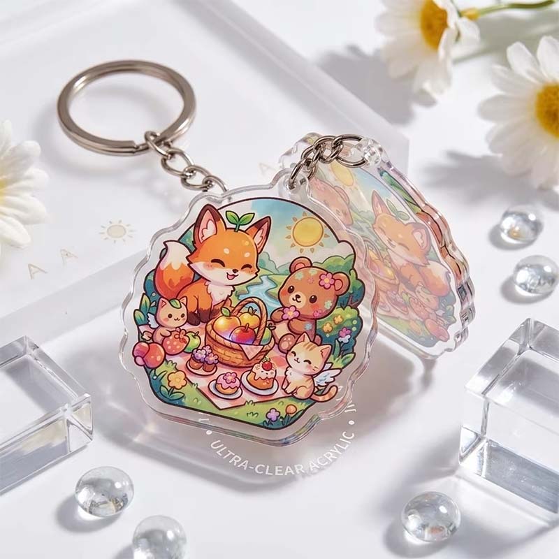 Epoxid-Anime-Shaker Acryl-Schlüsselanhänger-Charm