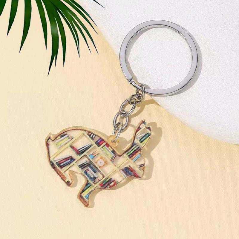 Doppelseitiger Schlüsselanhänger-Charm aus Cartoon-Acryl