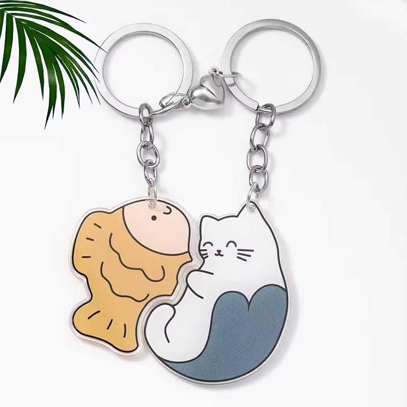 Anime-Paar Epoxid-Acryl-Schlüsselanhängermagnet