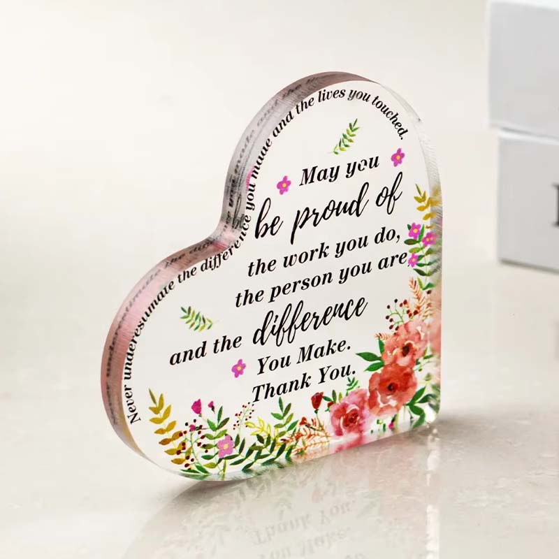 Transparentes Standees Acrylgeschenk