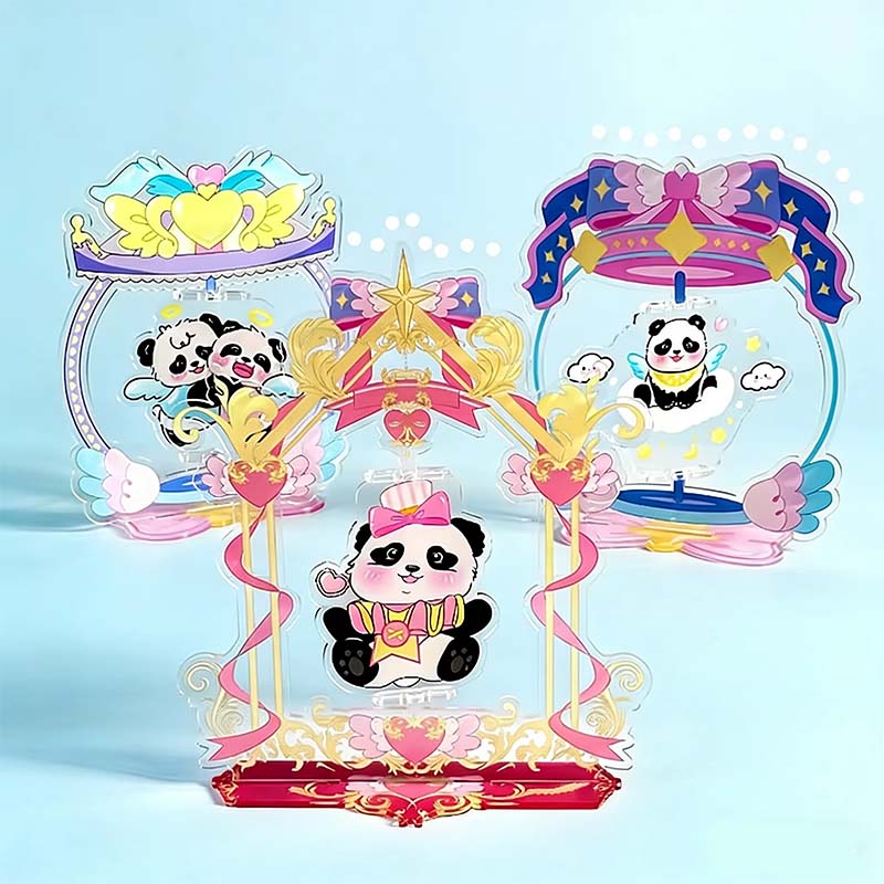 Großhandel Rotierende Acryl Standee Alphabet Muster Desktop Dekor AK02