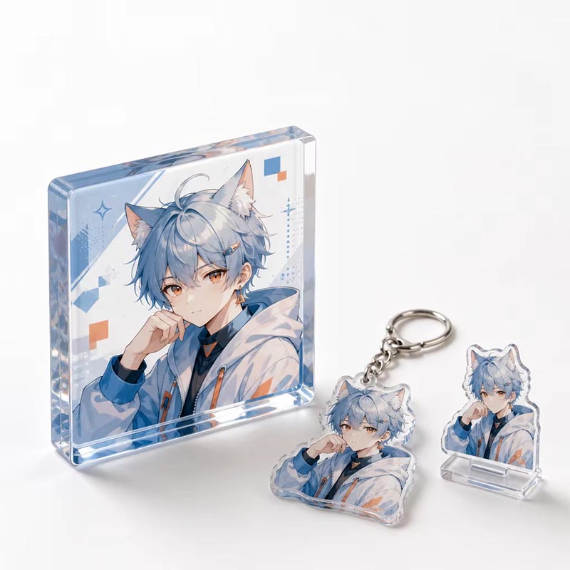 3D-Anime-Ziegel-Display aus Acryl, Sammlerfigur Chibi
