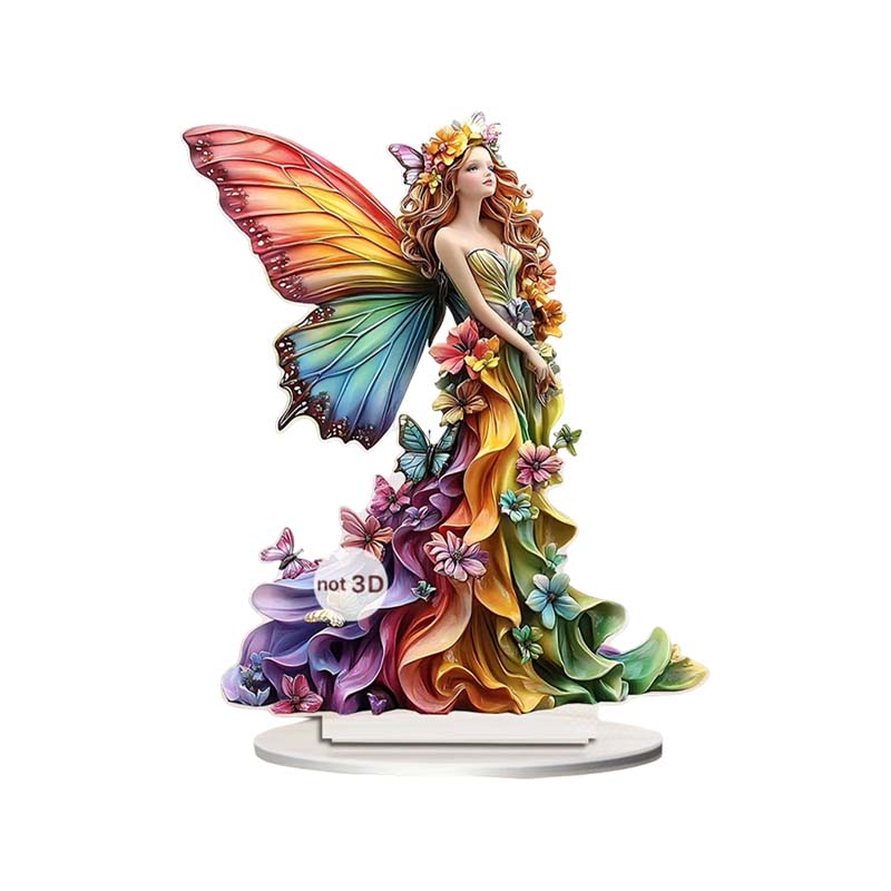 2D Acryl Cartoon Feen Ornament Digital Gedrucktes Geschenk