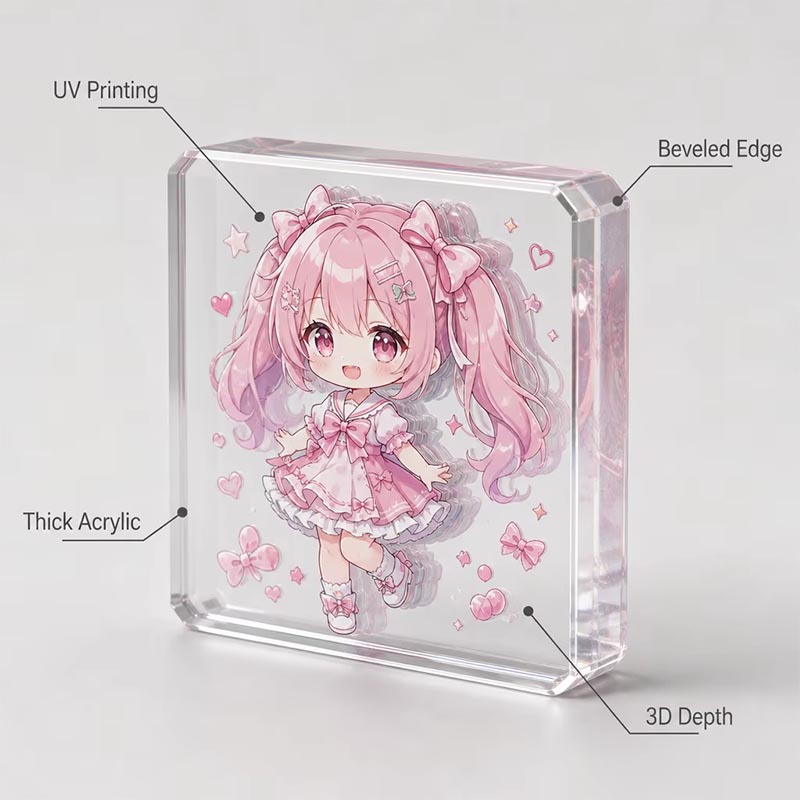 Benutzerdefiniertes 3D UV-gedrucktes Acryl-Standee-Alphabet-Dekor