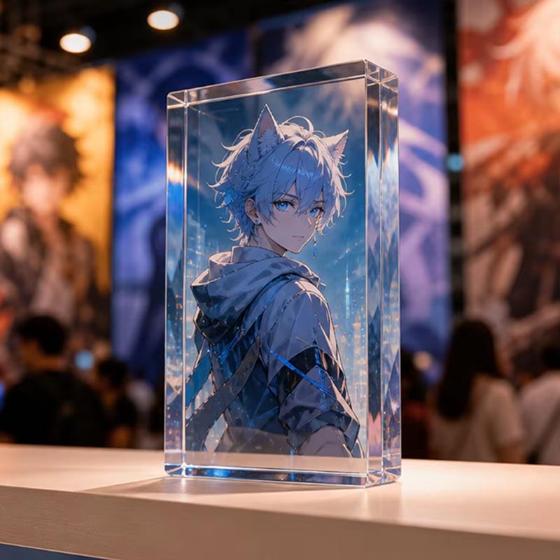 3D-Anime-Ziegel-Display aus Acryl, Sammlerfigur Chibi