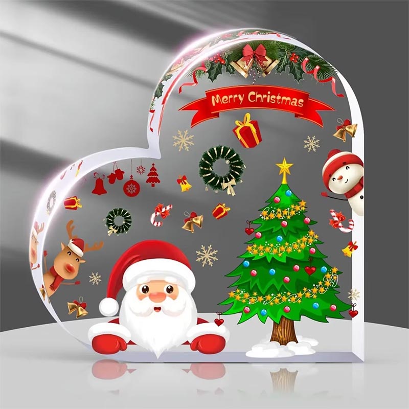 Premium Thermogeformtes Acryl-Herzornament, individuelles Logo-Geschenk