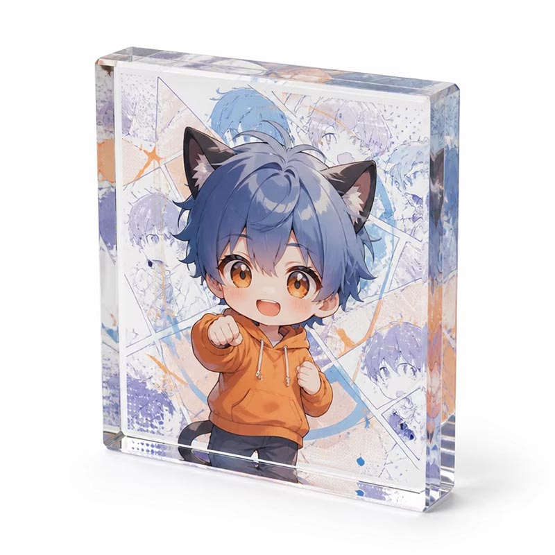 3D-Anime-Ziegel-Display aus Acryl, Sammlerfigur Chibi