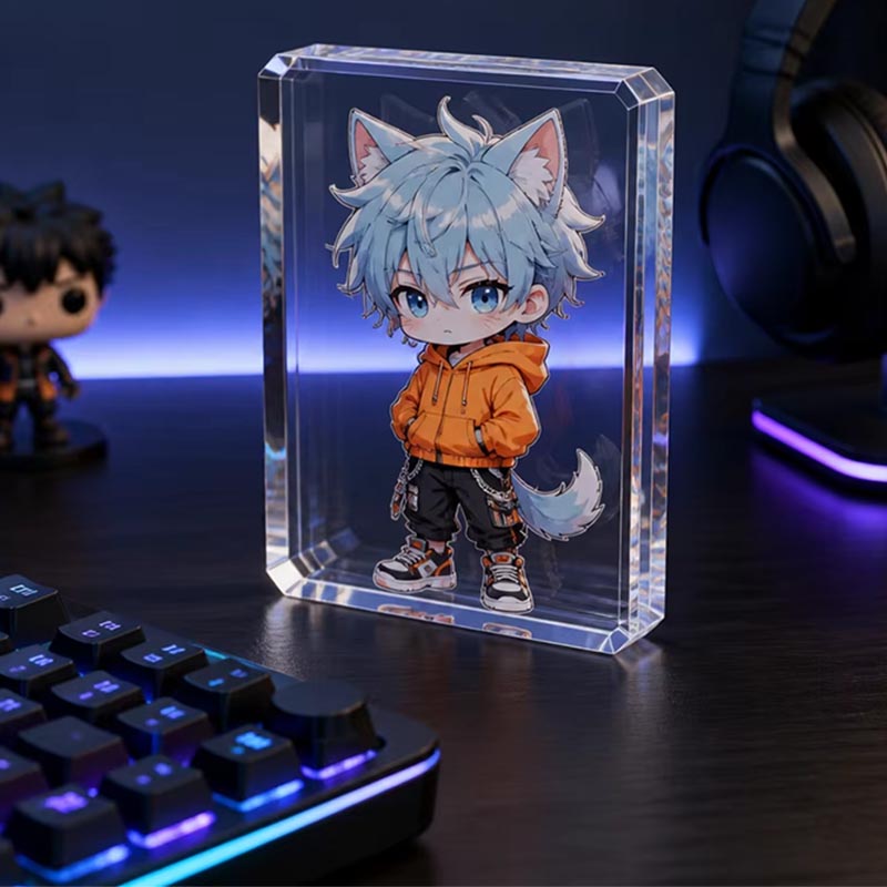 3D-Anime-Ziegel-Display aus Acryl, Sammlerfigur Chibi